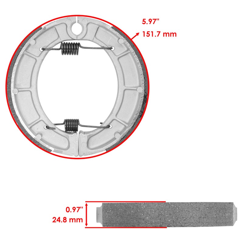 Caltric Front & Rear Brake Pads Shoes Compatible with Yamaha Bear Tracker 250 Yfm250 Yfm-250 Yfm 250 2000-2004 New - Image 2